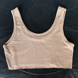 ALO Yoga Tan Crop Top